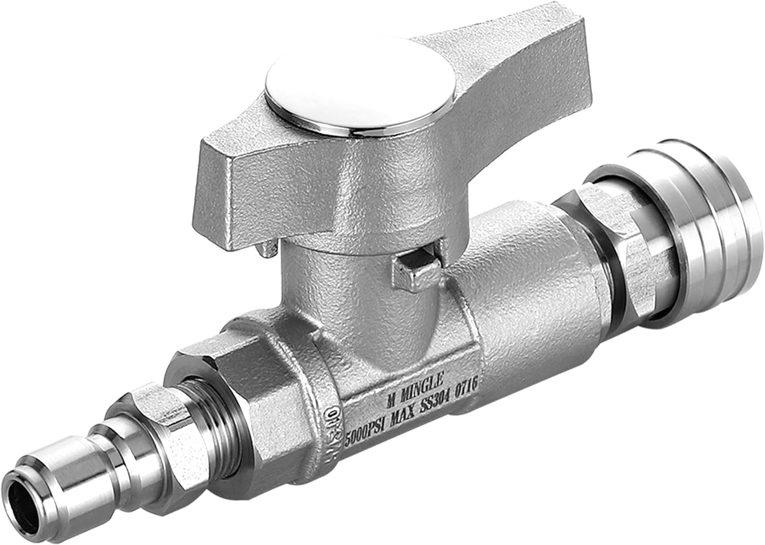 M MINGLE Ball Valve Pressure Washer, 3/8" Quick Connect Ball Valve for Power Washer Hose, 5000 PSI
