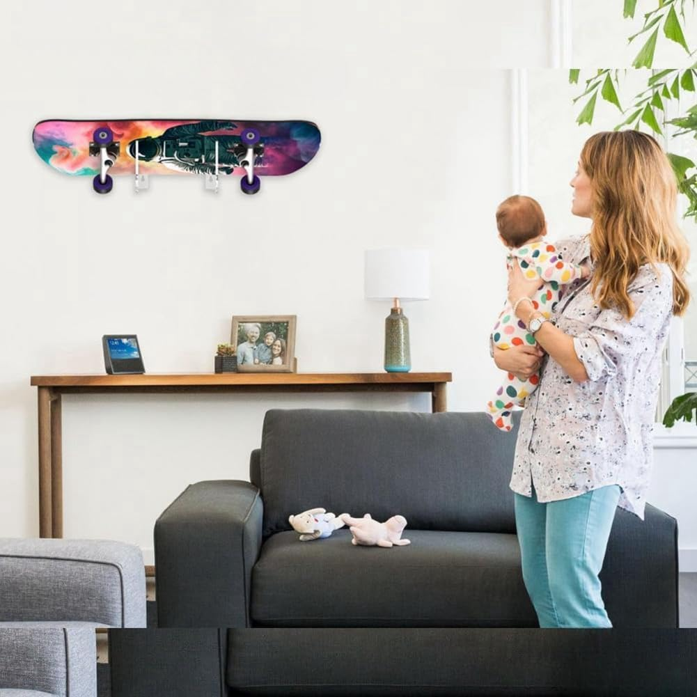 1 Pairs Skateboard Wall Mount Acrylic Skate Board Wall Holder Display Rack Indoor Floating Skateboard Storage Holder, Fine Workmanship image number 2