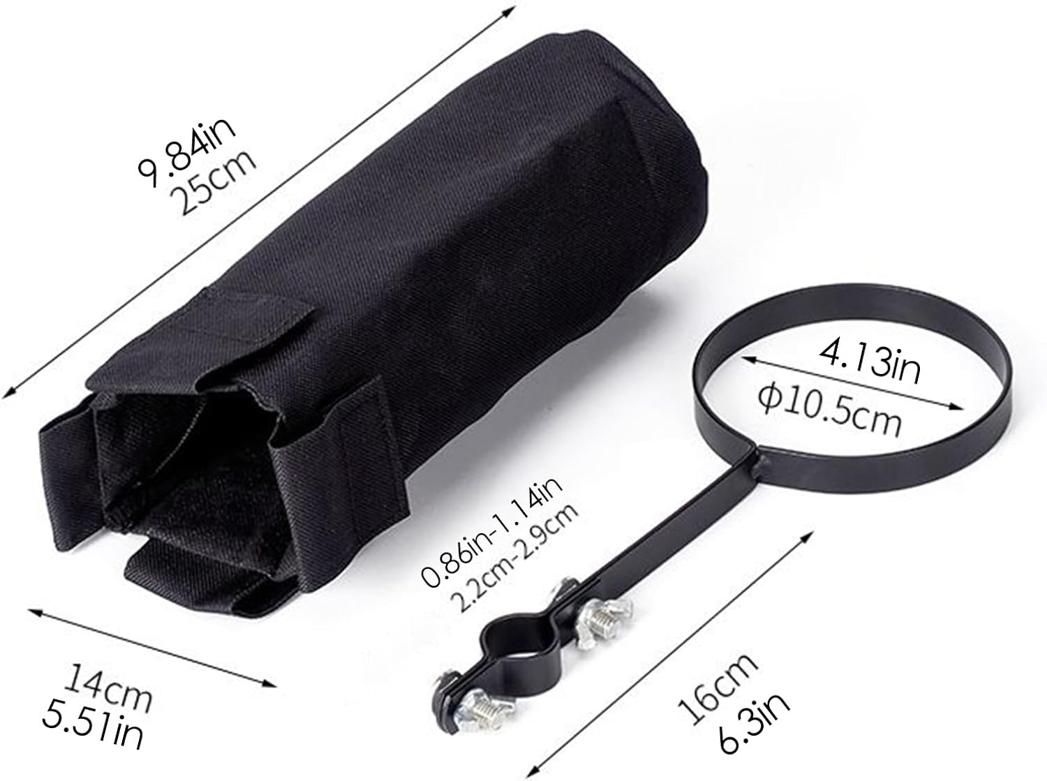 Drumstick Bag, Mallet Bags, Large Capacity Storage Pocket with Clamp-On Lockable Strap for Adults, Drumming, Field Band, Airplane Travel, Marching, Hockey 5.51X9.84 Inch image number 5