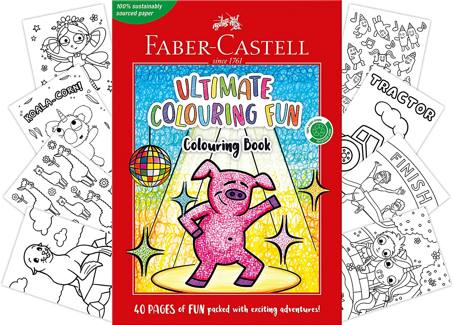 Faber-Castell Ultimate Colouring Fun Colouring Book, A4, 40 Pages (84-010217)