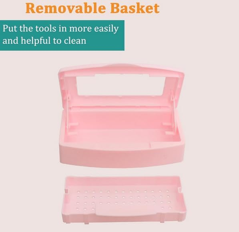 Nail Tool Steriliser Box, Plastic Sterilization Tray for Tweezer, Eyelash Extensions, Hair Salon, Spa, Nail Implement image number 1