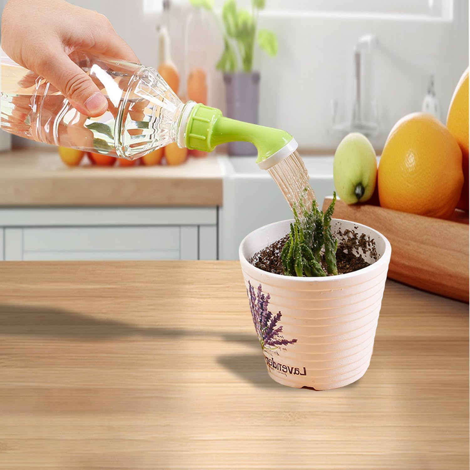 Portable Long Spout Watering Can &ndash; 2 Pack Small Potted Plant Sprinkler, Household Gardening Flower Sprayer, Compatible with Beverage Bottles for Indoor & Outdoor Plants image number 4