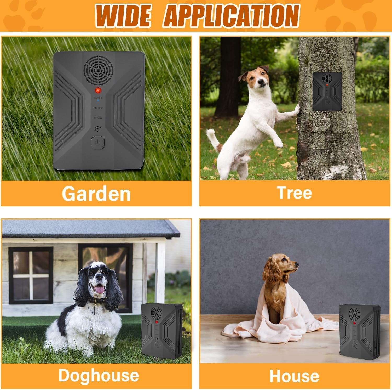 Zupixfer anti Barking Device，Dog Bark Control Device - Rechargeable Anti-Bark Trainer with 3 Modes for Small/Large Dogs | Indoor & Outdoor Use (Black) image number 3