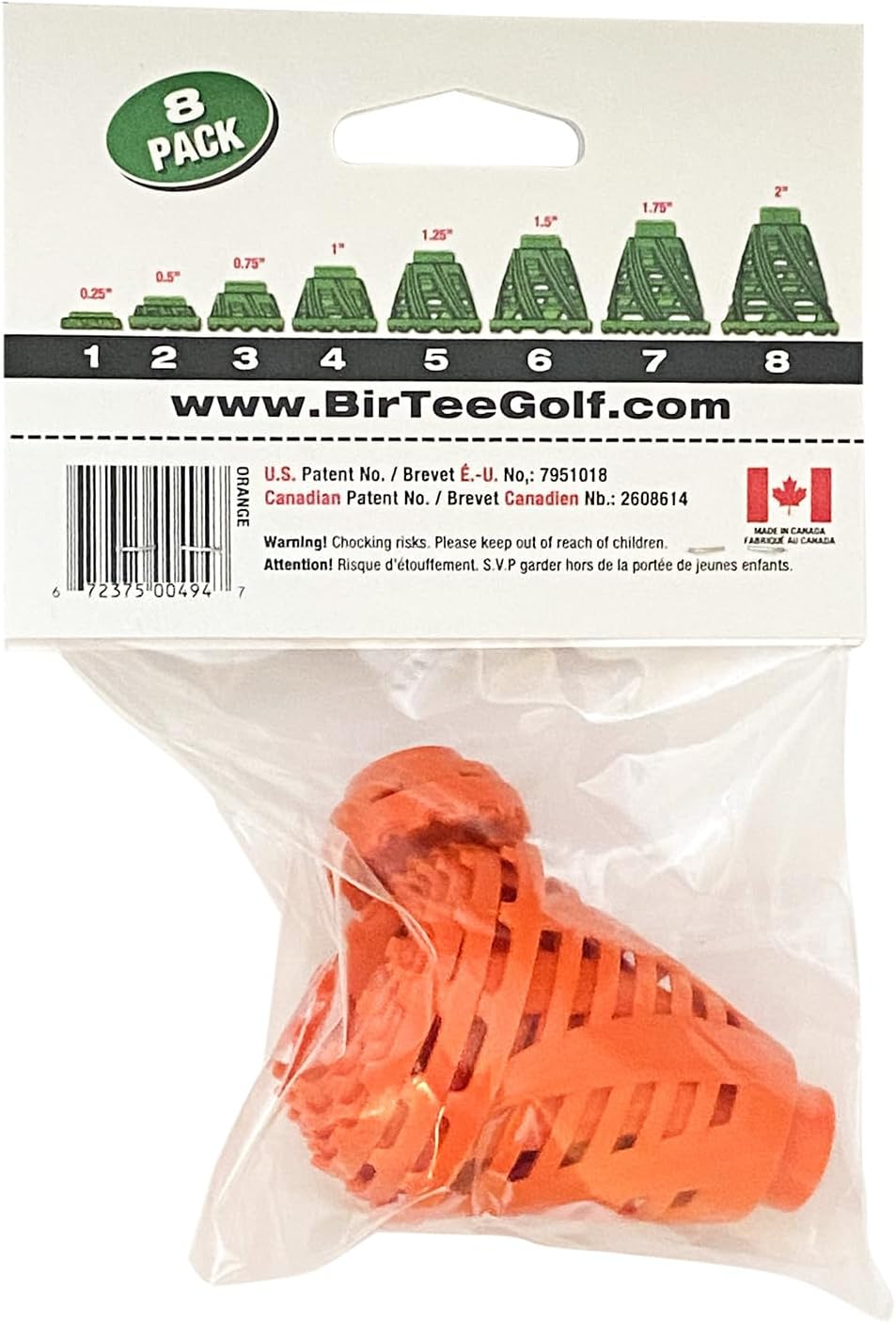Birtee Golf Tees - PRO Speed plus with Flexibility & Durability - 8 Pack. Indoor Golf Tees/Golf Simulator Tees/Winter Plastic Golf Tees image number 5