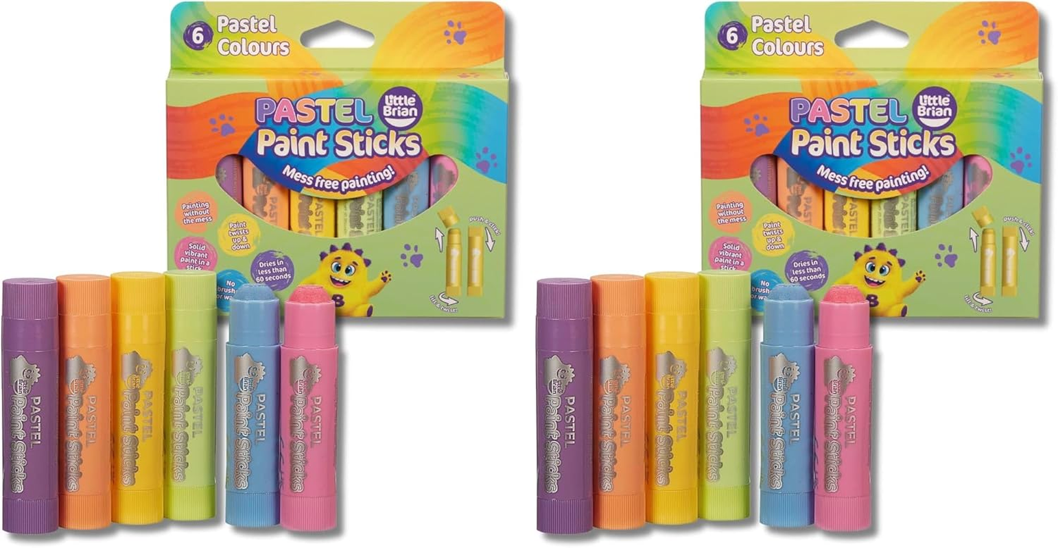 Little Brian Paint Sticks - Pastel 6Pk