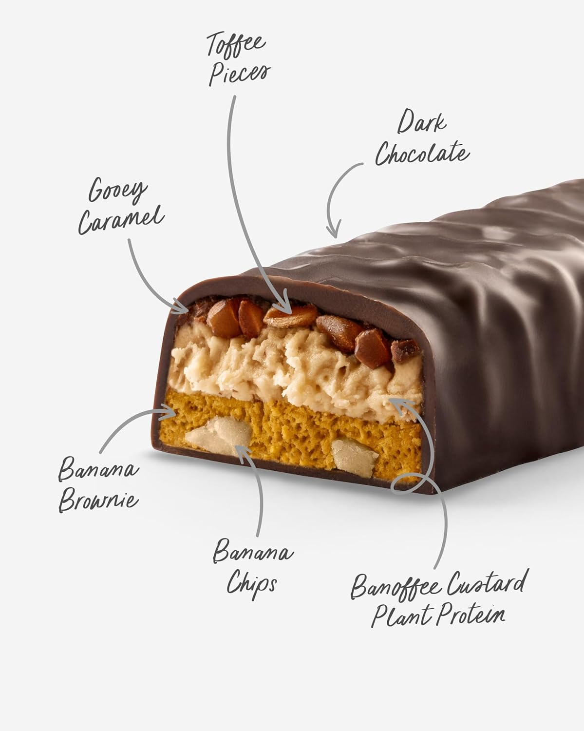 Muscle Nation Banana Toffee Custard Plant Protein Bars 12 X 50G image number 4