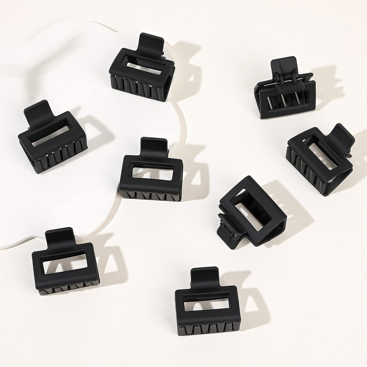 Hair Claw Clips for Women - Black Small Claw Clips for Thin Hair 1.57 Inch Mini Hair Clips No Slip Medium Hair Clip Square Claw Clip Hair Styling Accessories for Women Girls&hellip; image number 6