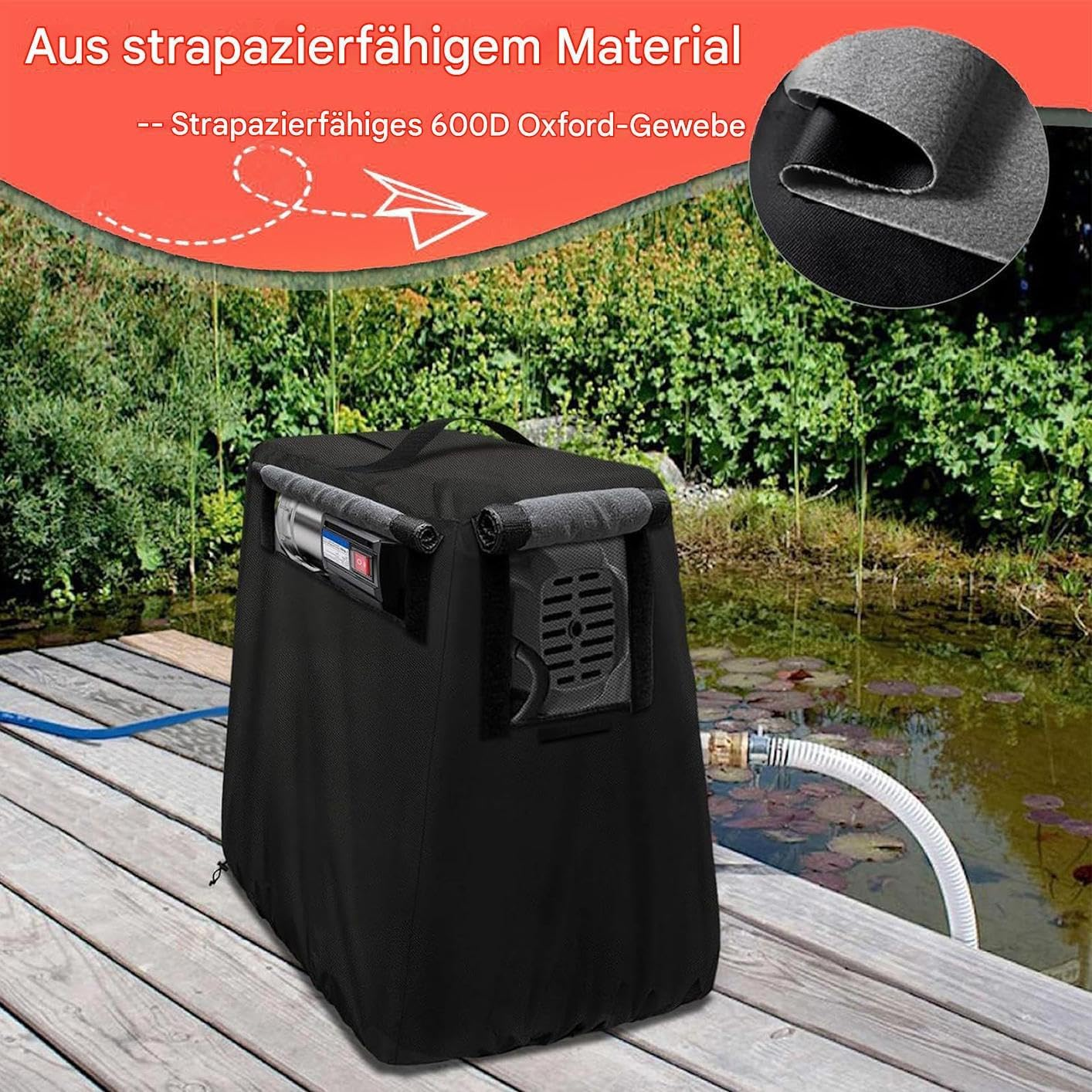 Cover for Fountain Pumps, Waterproof and Uv-Resistant Protection, 74 X 48 Cm, Well Pump Protective Cover with Handle, for the Garden, Yard and Irrigation Systems image number 6