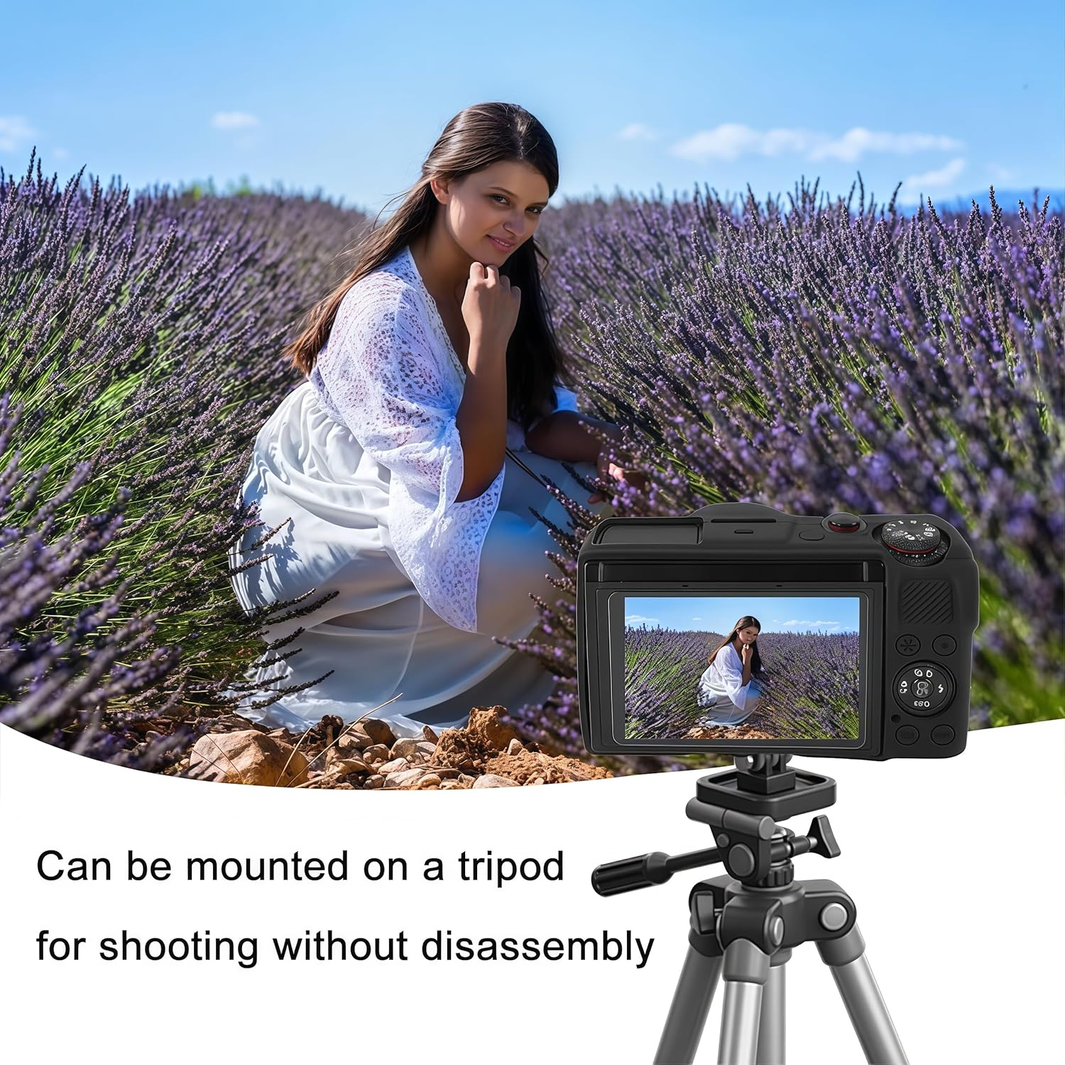 Silicone Case for Canon G7X Mark III Camera Case with 3 Pcs Sreen Protectors,Detachable Lens Cover for Canon G7 X Mark III Cover Black - White image number 2