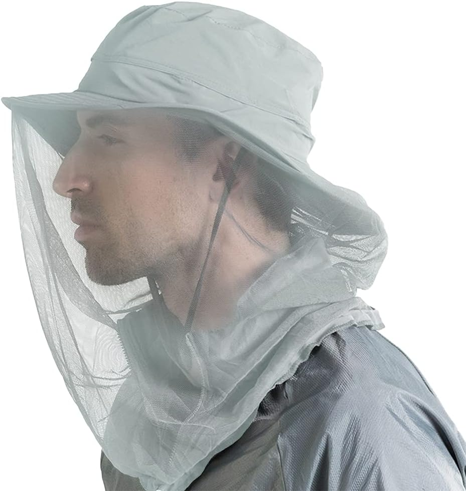 Peicees Mosquito Head Net Hat, Fishing Hat Safari Hat Sun Bucket Hat Adventure Hat with 360&deg; Net Mesh Protection from Insect Bug Bee Flies Mosquito Gnats for Men Women, Outdoors Hunting Camping Hiking image number 1
