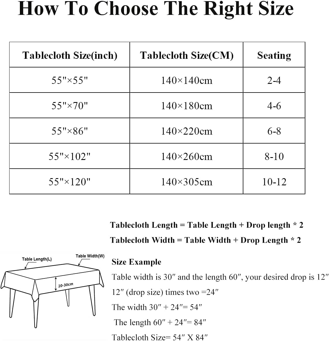 Anaado Red Christmas Table Cloth Rectangle, Xmas Table Cover for Christmas Decorations, Parties, Dinning, 55''X70'' image number 5