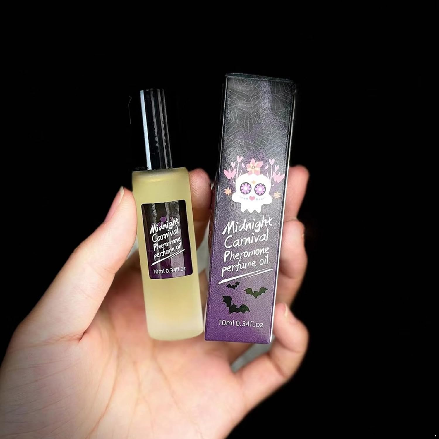 Riismen Unisex Halloween Perfume Oil Midnight Carnival Long Lasting Scent for Parties and Night Occasions Black One Size image number 2