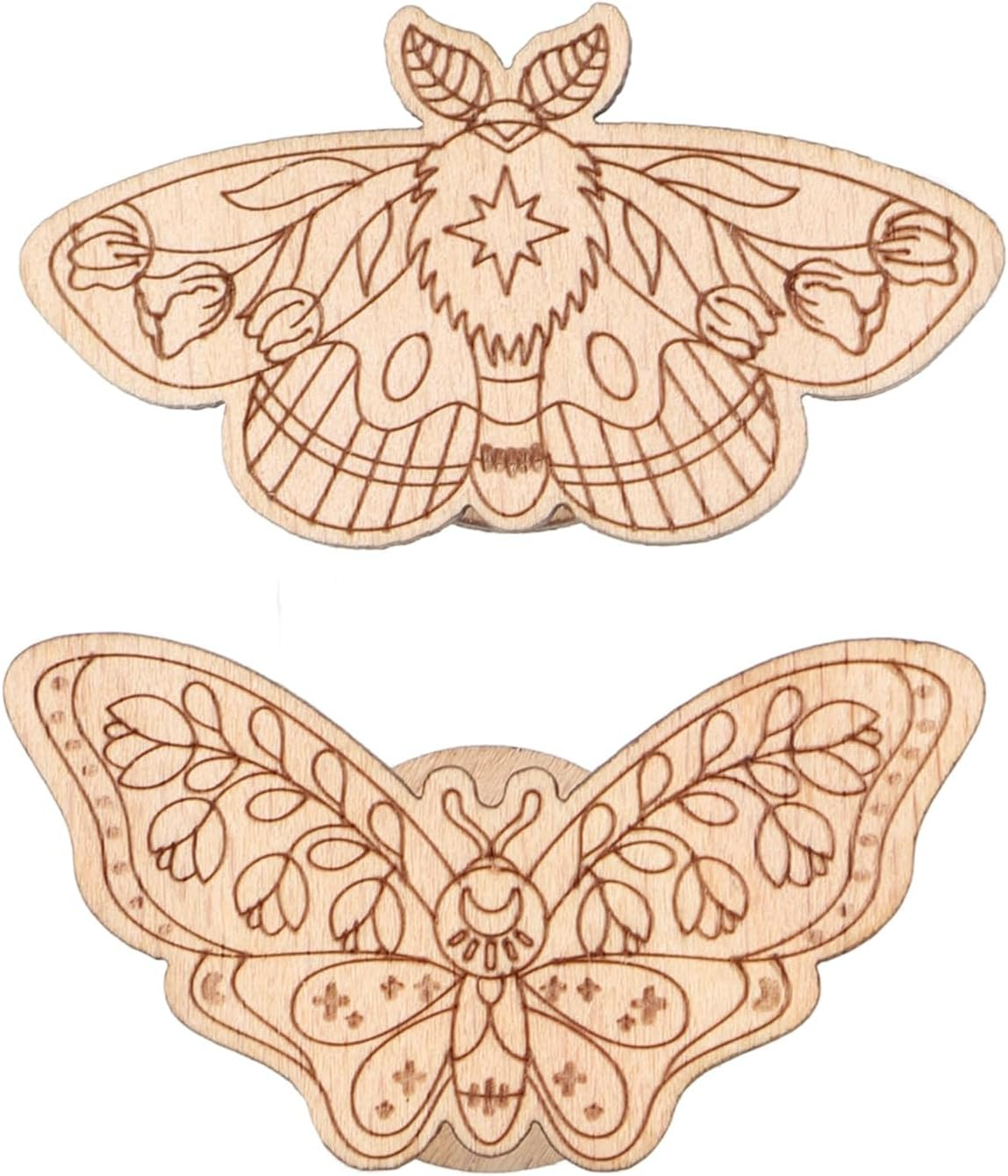 DAUZ Elegant Strong Magnets Versatile Embroidery Needle Minder, Beech Wood, 2 Count image number 1