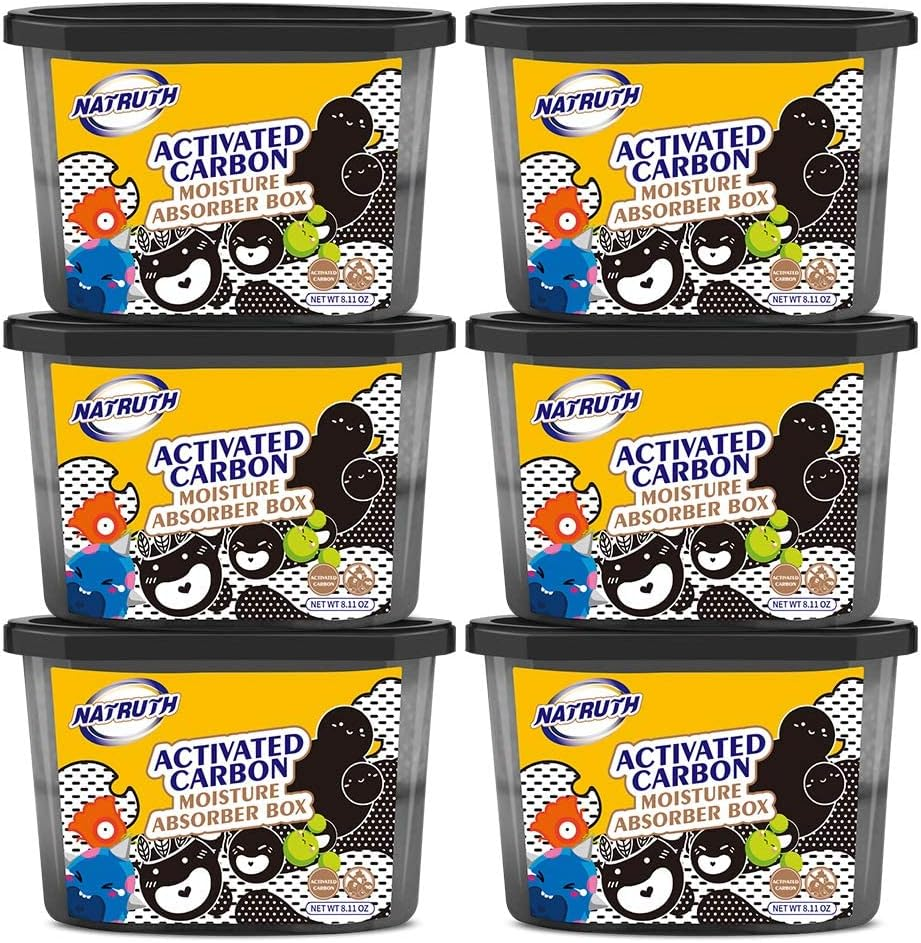 NATRUTH Moisture Absorbers,500Ml(6 Packs) Moisture Absorber Boxes Odor Dehumidifiers and Air Freshener for Closet,Bathrooms, Kitchen & Study image number 2