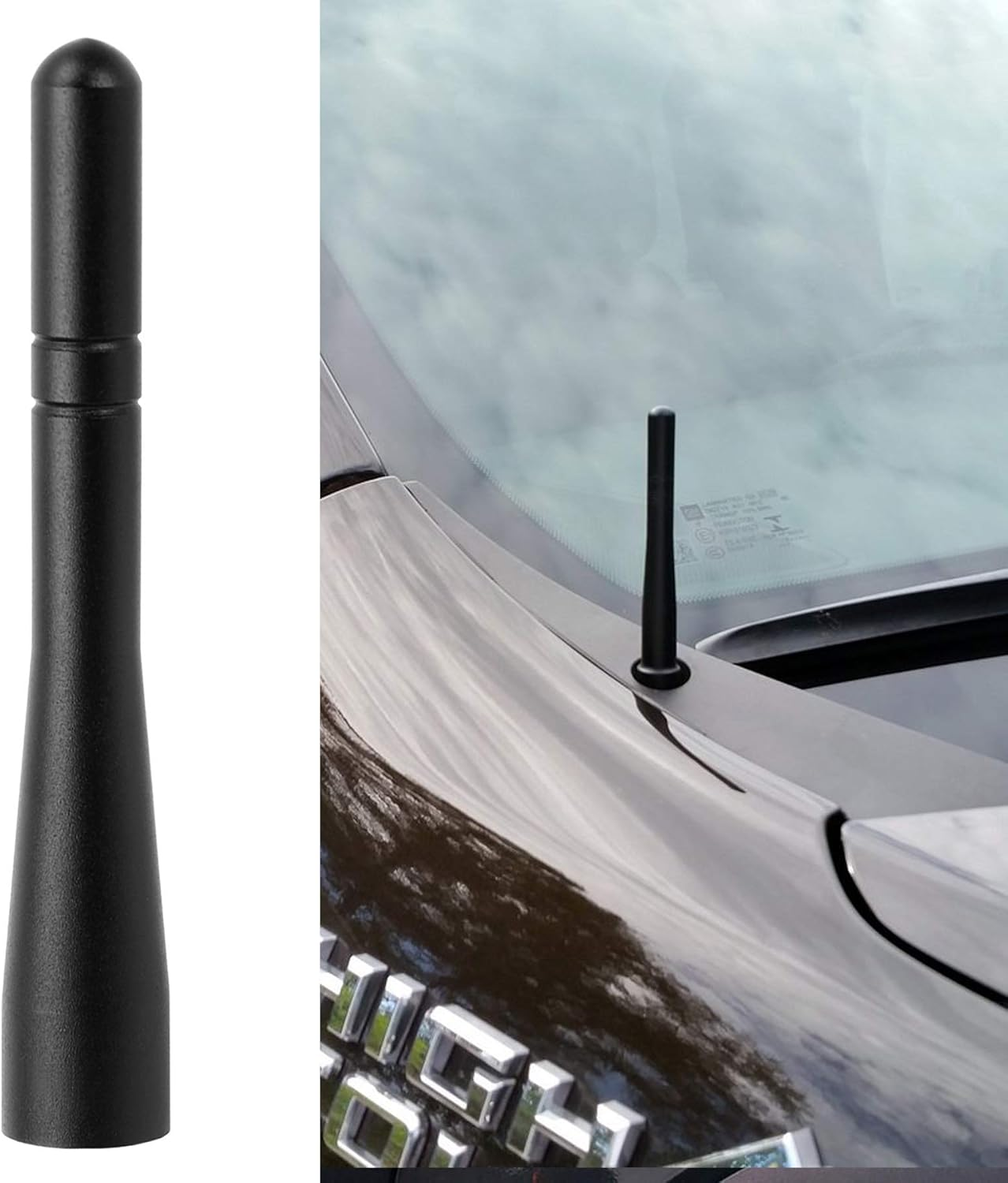 Bingfu Vehicle Short Antenna Mast Car Truck Mini Antenna Replacement for Heavy Duty Truck image number 3