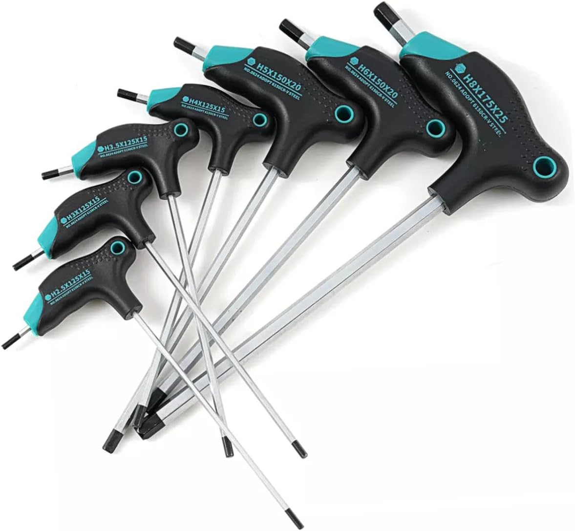 ARTIBETTER Metric T Handle Hex Key Wrench Set, 7Pcs T-Handle Allen Wrenches Kit for Mechanic Repairing and Hand Tools image number 6