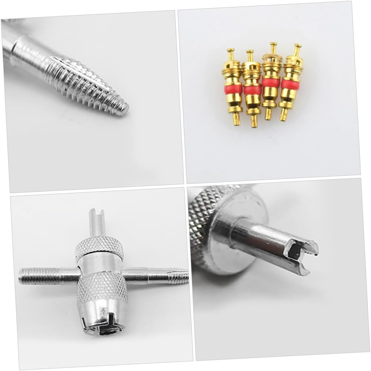 WESIEVYA 2Sets Valve Stem Removal Tool of Multifunctional Valve Core Installer for Car Bike Automotive Maintenance image number 3