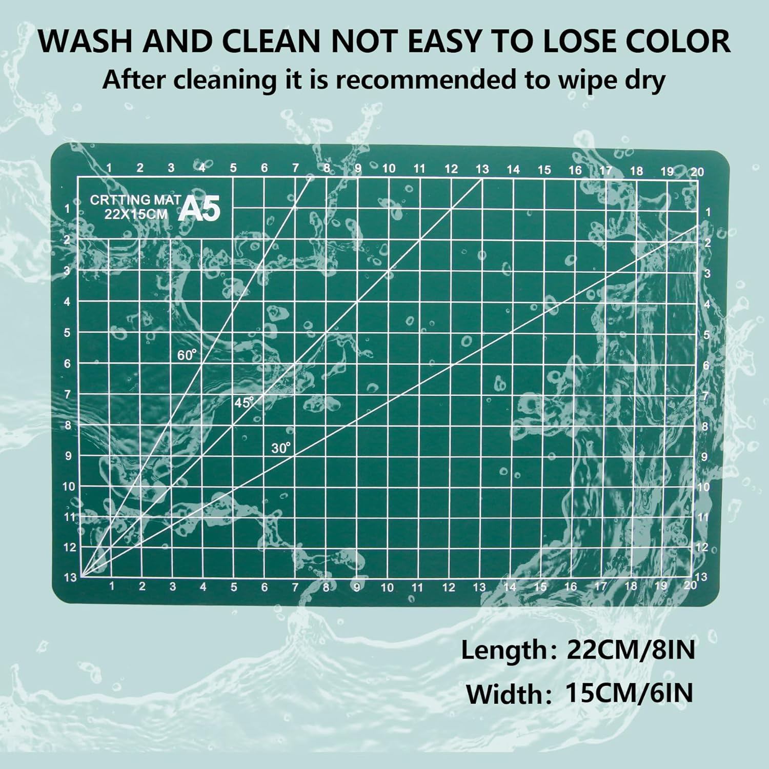 BOROLA A5 Single Sided Self-Healing Board Cutting Pad 8 Inches X 6 Inches Compatible for DIY School Manual Projects, Sewing, Quilting, Model Making(Green) - A4,Green image number 2