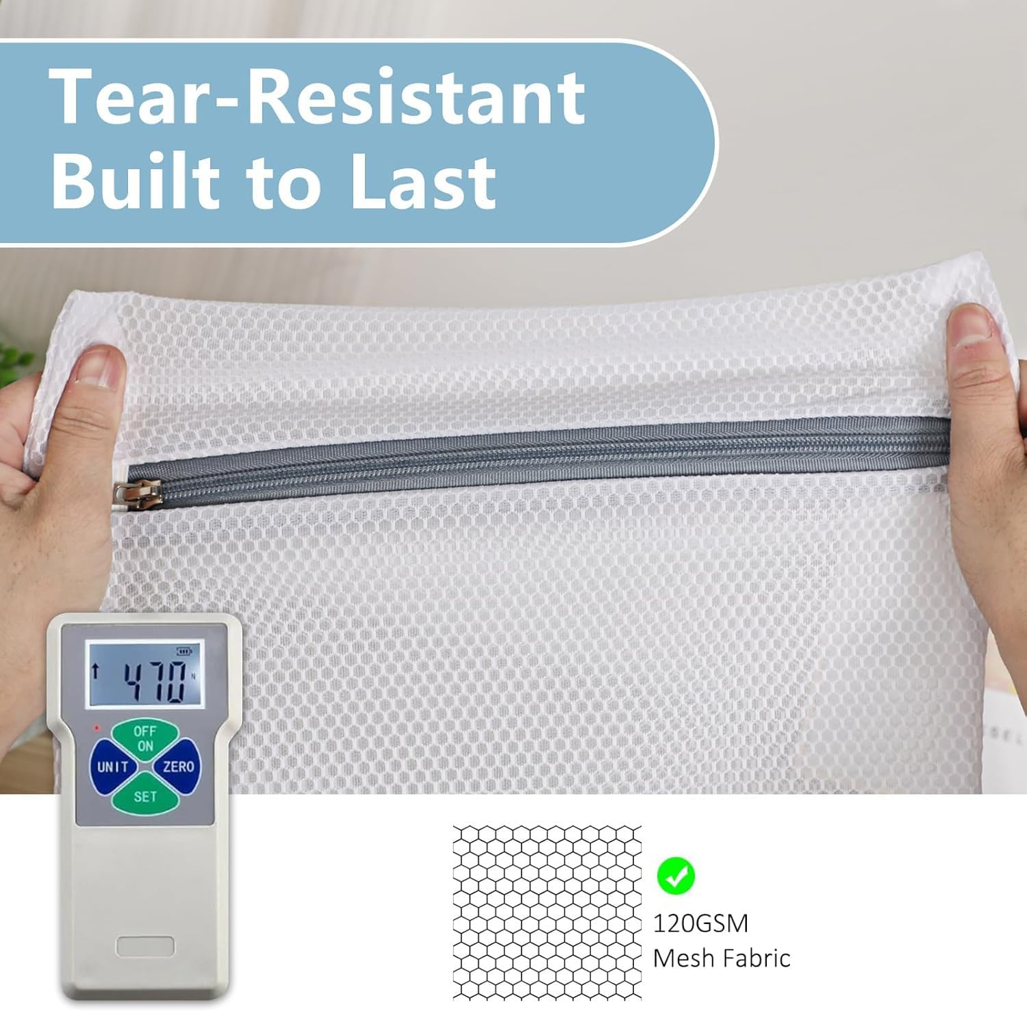 Mumoo Bear 3Pcs Durable Honeycomb Mesh Laundry Delicates Bags Lingerie Bags for Delicates, 12X16 Inch Suitable for Washing Machines and Dryers,Enhanced Design for Superior Garment Protection image number 6