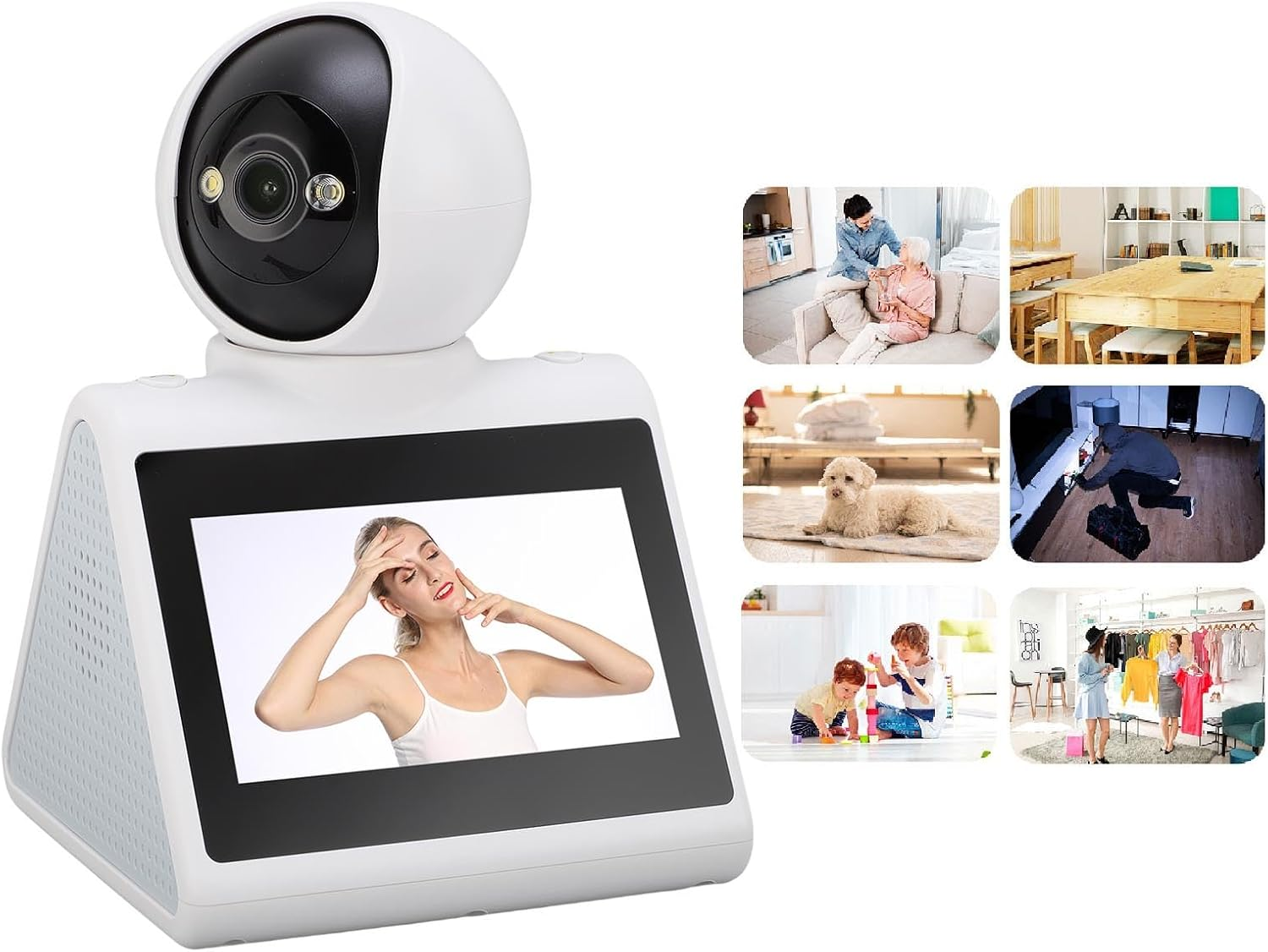 MENDUNER Indoor Smart Security Camera, 2MP HD Dog-Camera, One Tap Video Calling, Motion Detection for Baby and Pet Monitor, Maximum Supported 128G. image number 3