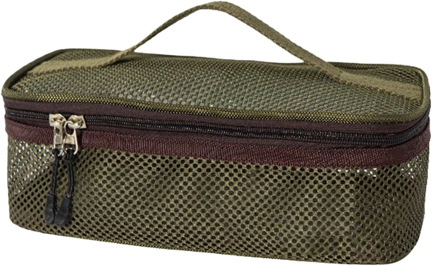 Camping Cookware Bag, Portable Kitchen Utensils Pouch, Breathable Mesh Utensils Makeup Storage Bag for Camping Barbecue Picnic Climbing Beach Adventure Vacation