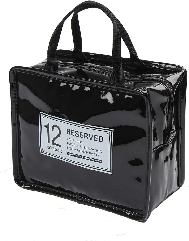 Isuperb Waterproof Lunch Bag Insulated Thermal Cooler Tote Zipper Organizer Storage Bag for Adults,Men Women Work Picnic (White)