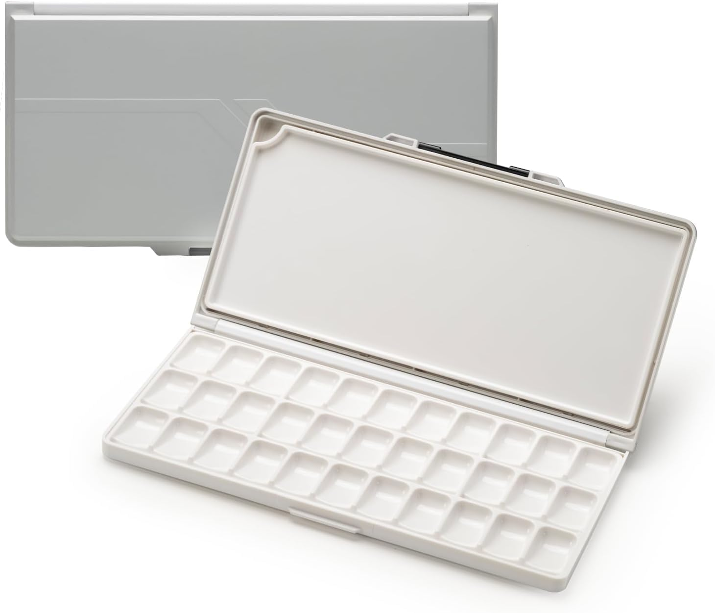 MEEDEN Airtight Watercolour Paint Palette: Leakproof Portable Travel Palette with Lid - 33 Wells Folding Palette with Large Mixing Tray for Watercolor, Gouache, Acrylic Paint (Yellow)