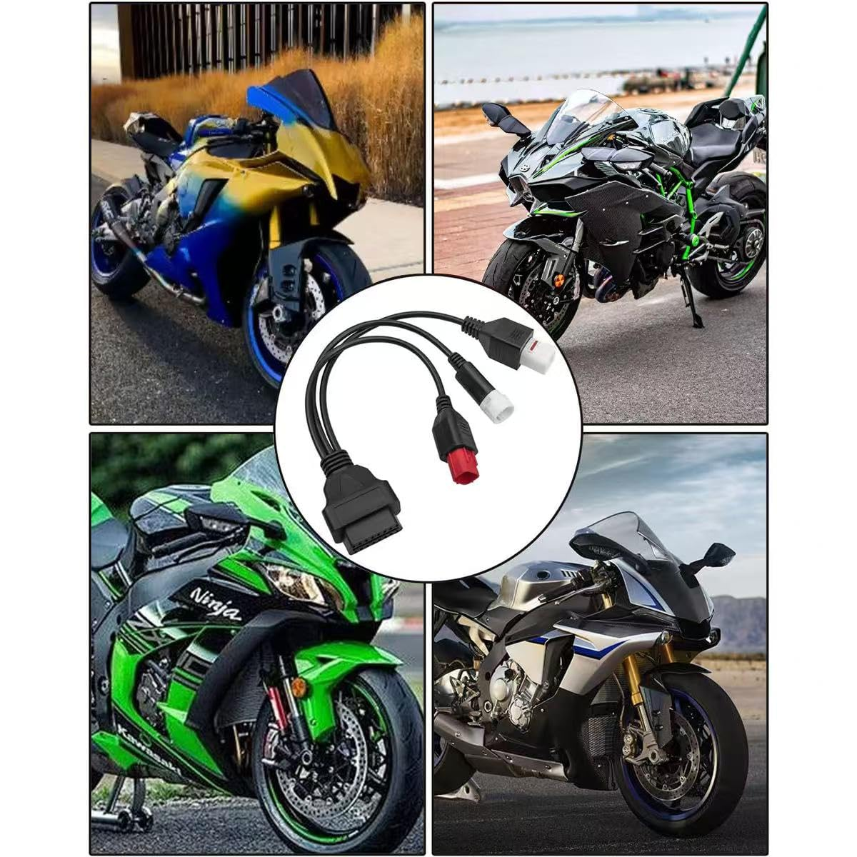 3Pin 4 Pin 6Pin Motor Obd2 Cable 3Pin 4Pin 6Pin to 16Pin Euro5 OBD Motorbike 3 in 1 Obdii Diagnostic Adapter Scanner Connector Cable for Yamaha Motorcycle Kline for Honda CRF K-T-M X- MAX T Racer image number 4