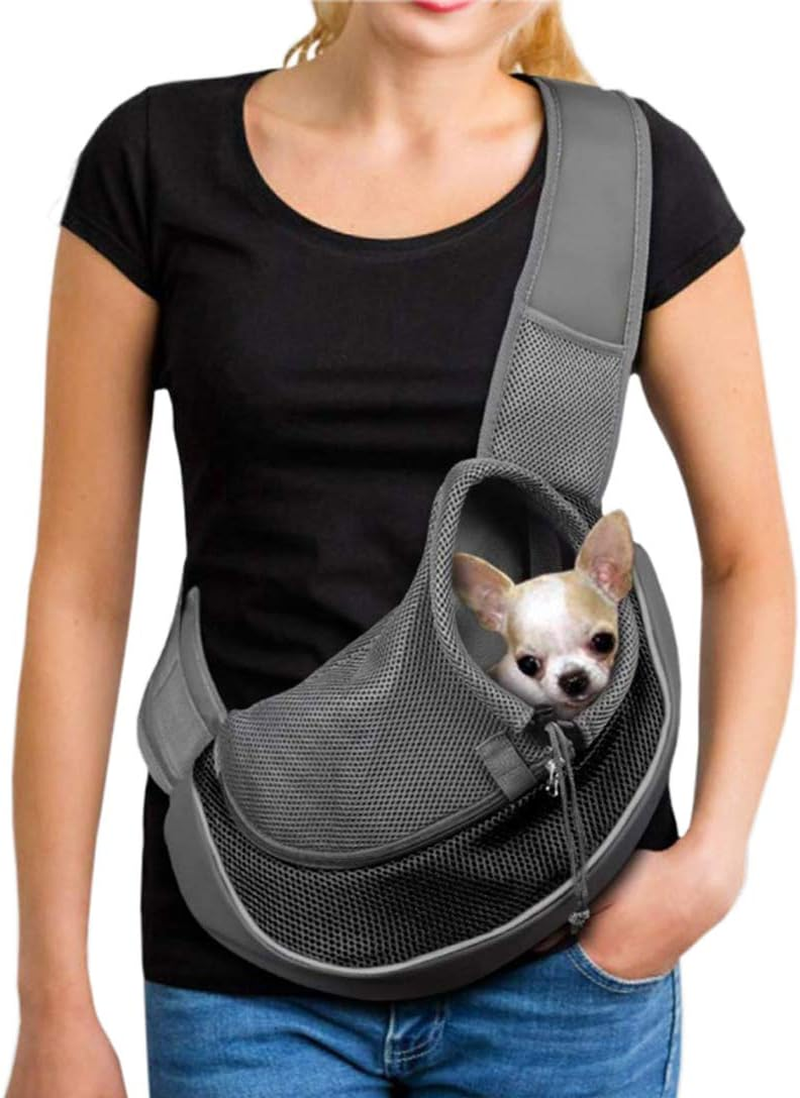 Ieasey Portable Small Dog Cat Puppy Carrier Shoulder Bag, Breathable Mesh, Blue, 45 Cm X 13 Cm X 28 Cm, 2-4.5 Kg, Modern Style, Perfect for Small Dogs & Cats, Outdoor Use