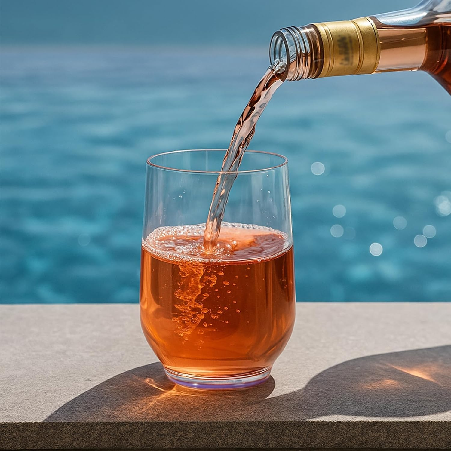 Live Levore Unbreakable Tritan Plastic Wine Glasses (Set of 2), 15Oz Shatterproof Stemless Wine Tumblers for Red & White Wine, Cocktails, Juice, Ideal for Gifts, Beach, Parties, and Home Use (Purple) image number 3