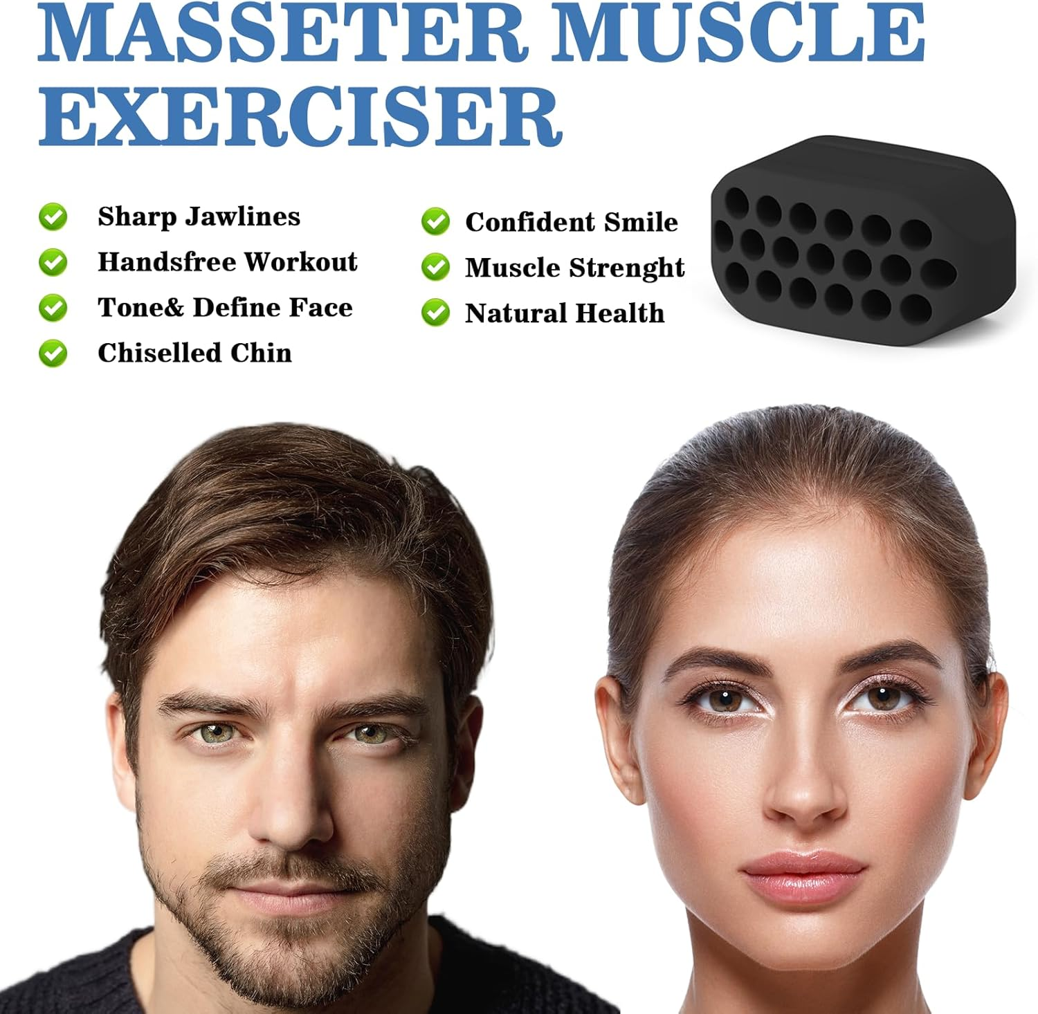 Ozgrove 6 Pcs Jawline Exerciser for Men and Women, BPA Free Silicone Facial Muscle Toning Jaw Trainer, Double Chin Breathing Exercise Device for Beginner Sculpting Face and Neck image number 3