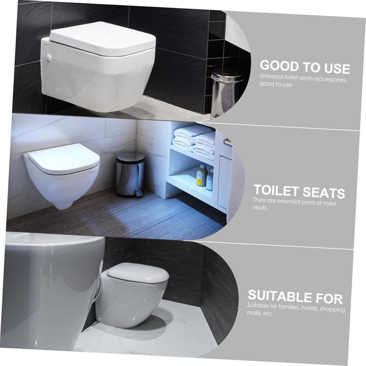 Tofficu 4Pcs Toilet Seat Accessories Hinge Bolts Plastic Fixing Screws for Wc Seat Cover image number 4