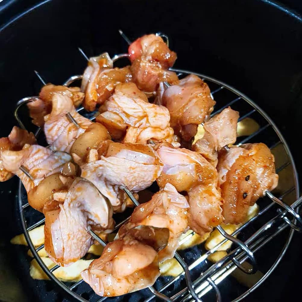 Kitment 9 Inch Air Fryer Accessories, Compatible Fits for Universal 5.3QT - 6.8QT Deep Air Fryer, BPA Free, Dishwasher Safe, Nonstick Coating, with Magnets Cooking Guide, Recipes Cookbook, Set of 11 image number 5