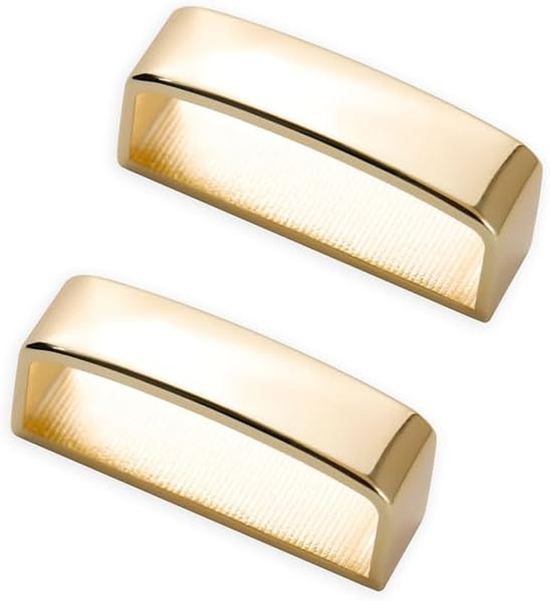 TANJUN 2Pcs Belt Loop Keepers 33Mm-35Mm Metal Loops Anti-Slip Frosted Black Men'S Women'S Buckle Accessories