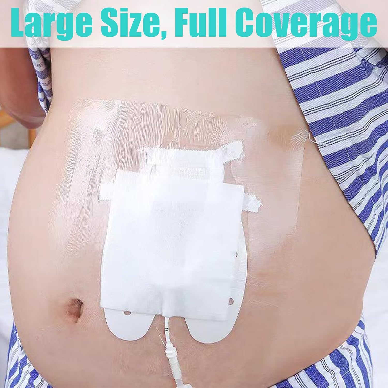 Waterproof Wound Bandage Patches with Absorbent Gauze Pads, Large Wound Dressings Pads，Post Surgical Shower Wound Cover Protector,6Pcs image number 3