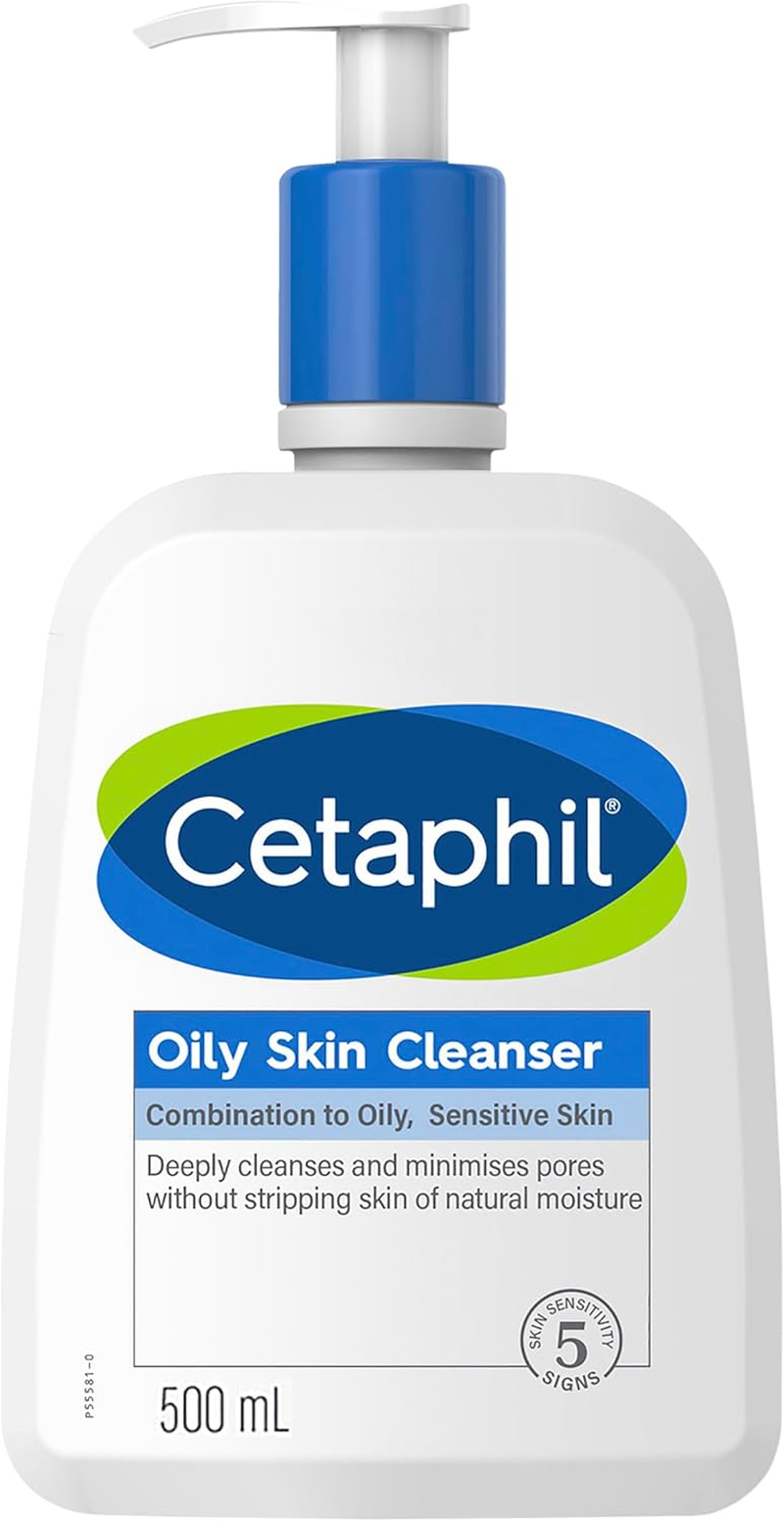 CETAPHIL Oily Skin Cleanser 500Ml, Gentle Face Wash for Sensitive Skin, with Glycerin & Panthenol, Hypoallergenic, Dermatologist Tested image number 4