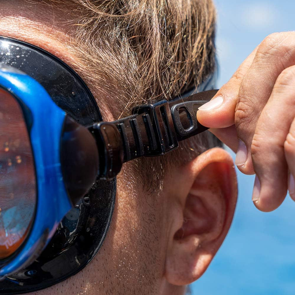 TUSA Sport Adult Powerview Mask and Dry Snorkel Combo - Black/Ocean Green (W/Reusable Bag) image number 3