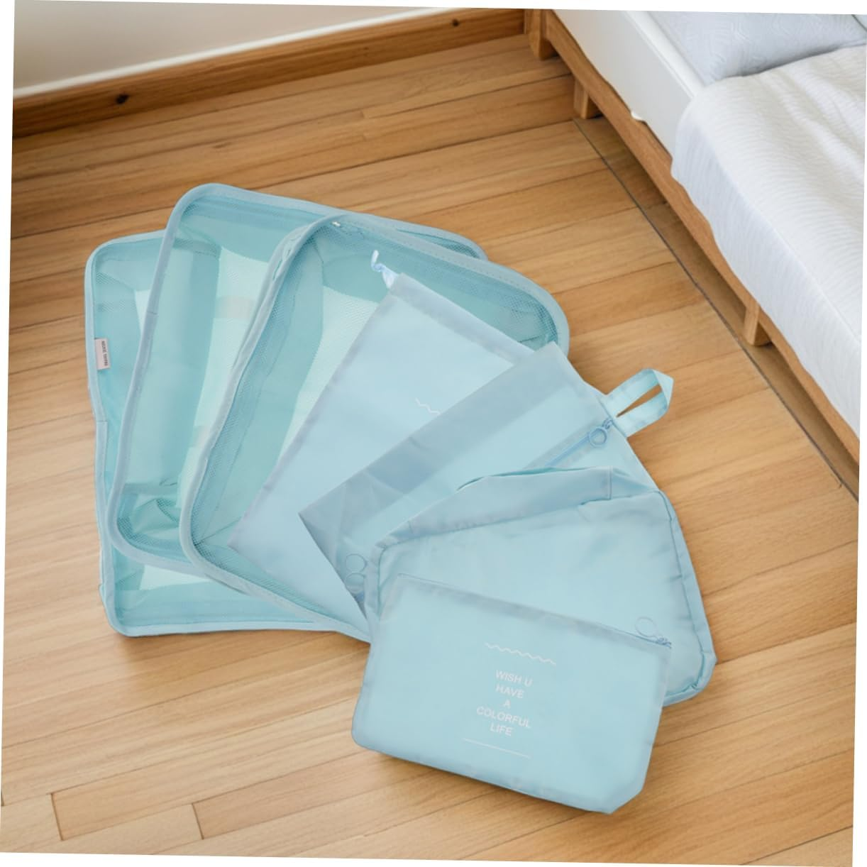 Veemoon 14Pcs Travel Storage Bag Lightweight Packing Cubes for Clothes Shoes Compression Bags Organizer Set Suitcase image number 4