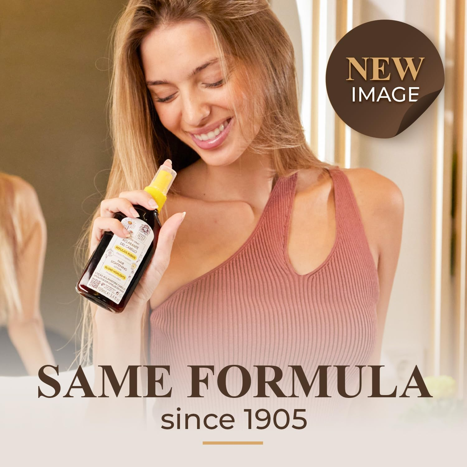 Camomile Natural Blonde Highlights Hair Lightening Spray 100 Ml - Go Blonder without Hair Dye - Hair Lightener Suitable for Brunettes or Blondes to Achieve Blonde Highlights image number 5