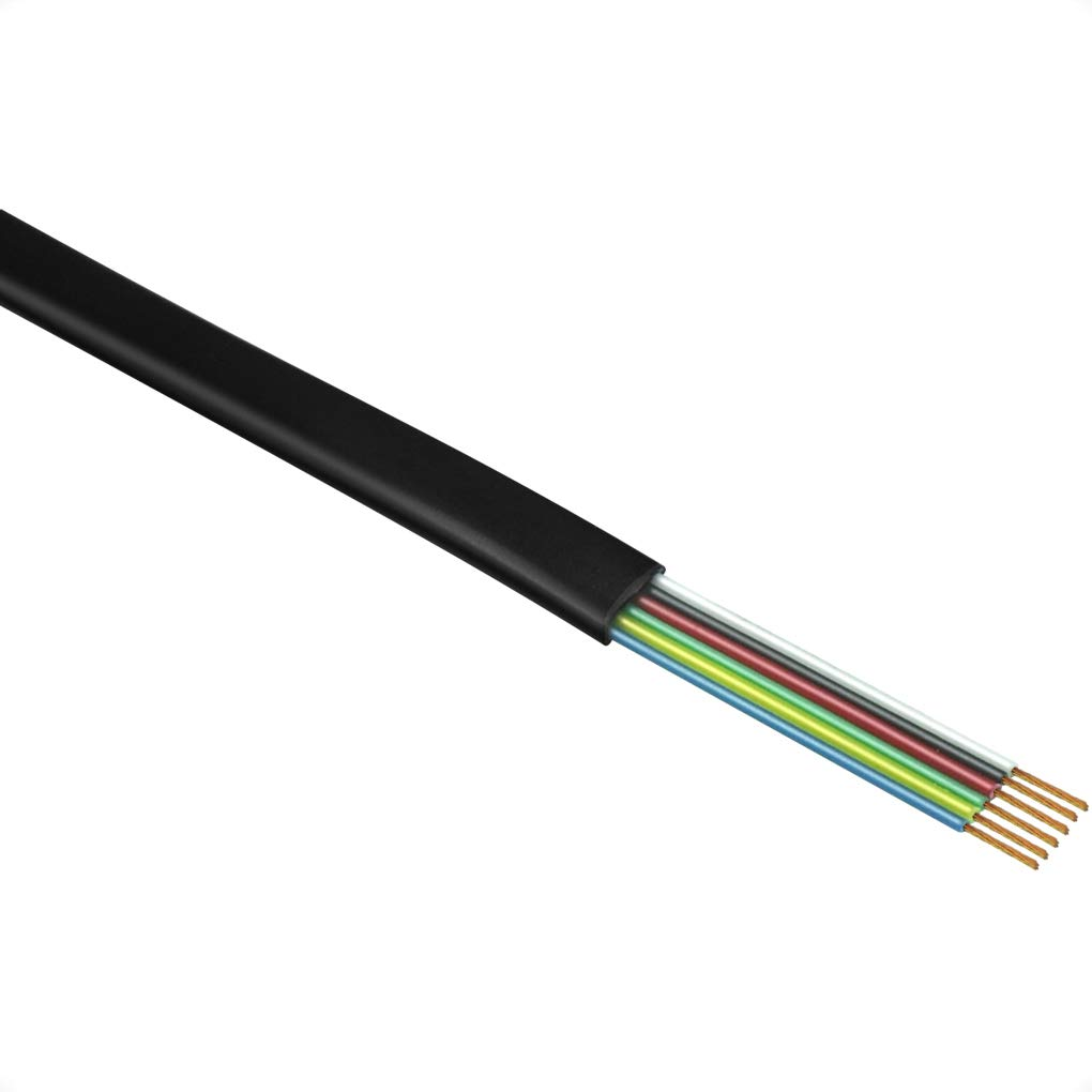 NECABLES 2Pack RJ12 Cable 2Ft Phone Cord RJ12 6P6C Male to Male Straight Wired for Both Data and Voice Use Black - 2 Feet image number 2