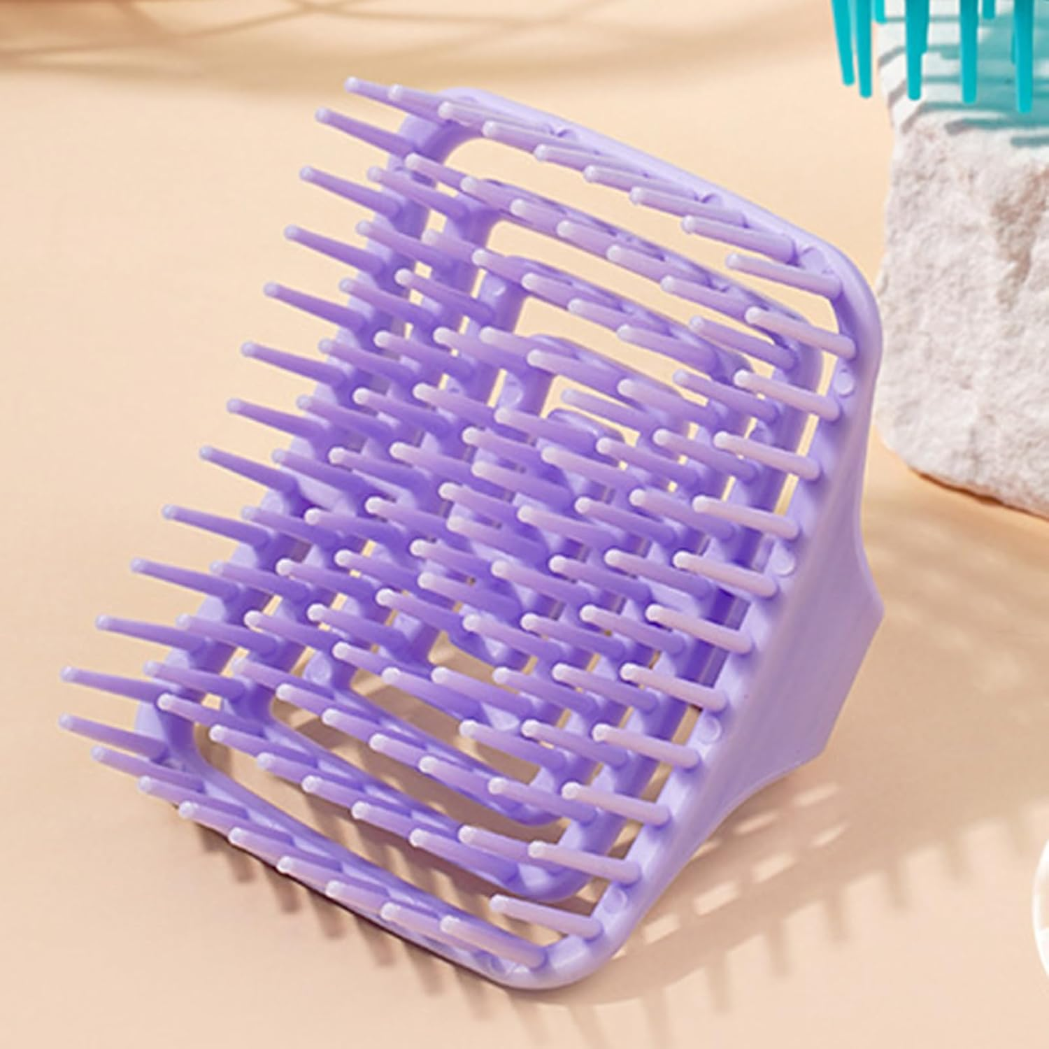 Hollow Hair Scalp Brush | Shampoo Brush Massager,Gentle Bath Cleaning Comb Bathroom Body Care Scrubber for Lovers Family Friends image number 5