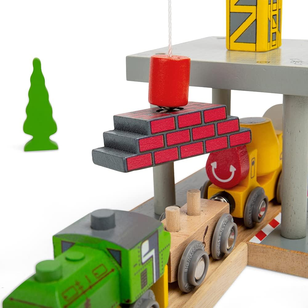 Bigjigs Rail Magnetic Big Yellow Crane - Other Major Wooden Rail Brands Are Compatible image number 4