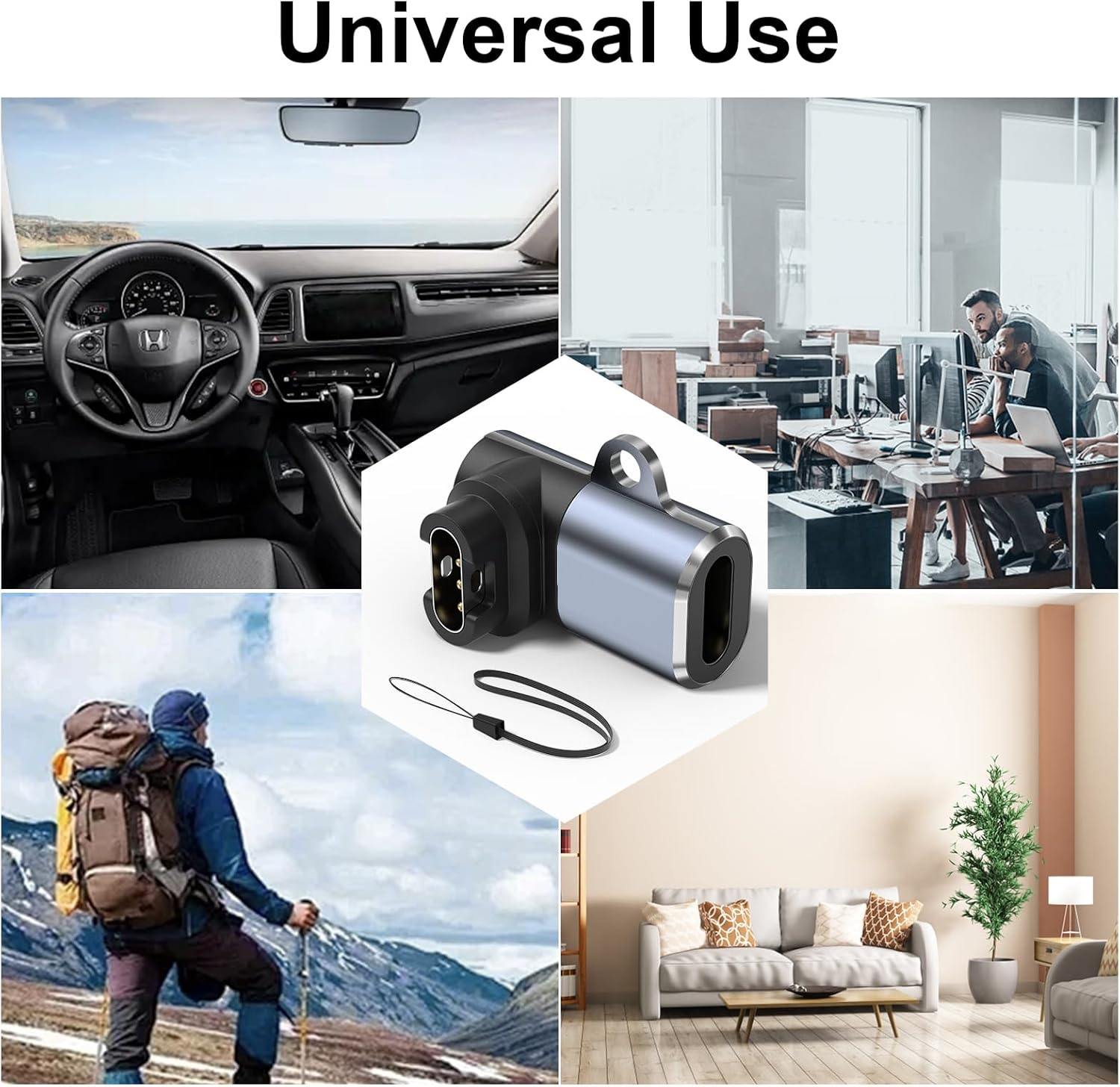 USB-C Watch Charger for Garmin Watch 4 Pack, USB C Garmin Charging Converter for Fenix 8 7 7S 7X 6 5 5S Plus/5 Plus/5X plus E Pro Solar (Space Gray, L Type+Straight Type) image number 4