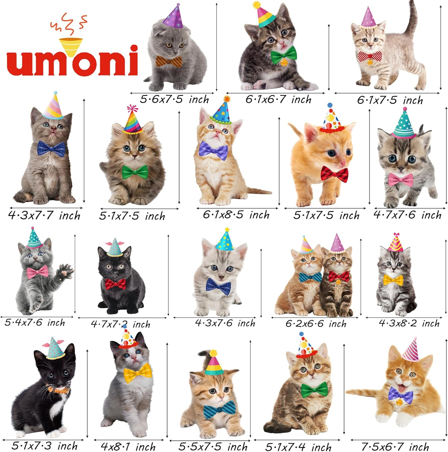 20Pcs Cat Hanging Swirls Decorations Cat Kitten Birthday Party Decorations Baby Cat Swirl Decorations for Cat Lover Kids Pet Cat Theme Birthday Party Pet Adoption Party Supplies