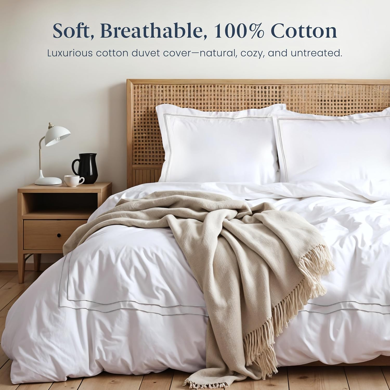 Ella Jayne Home Penthouse Collection Bedroom 3 Piece Duvet Cover Set with Satin Stitching, Full/Queen, Silver