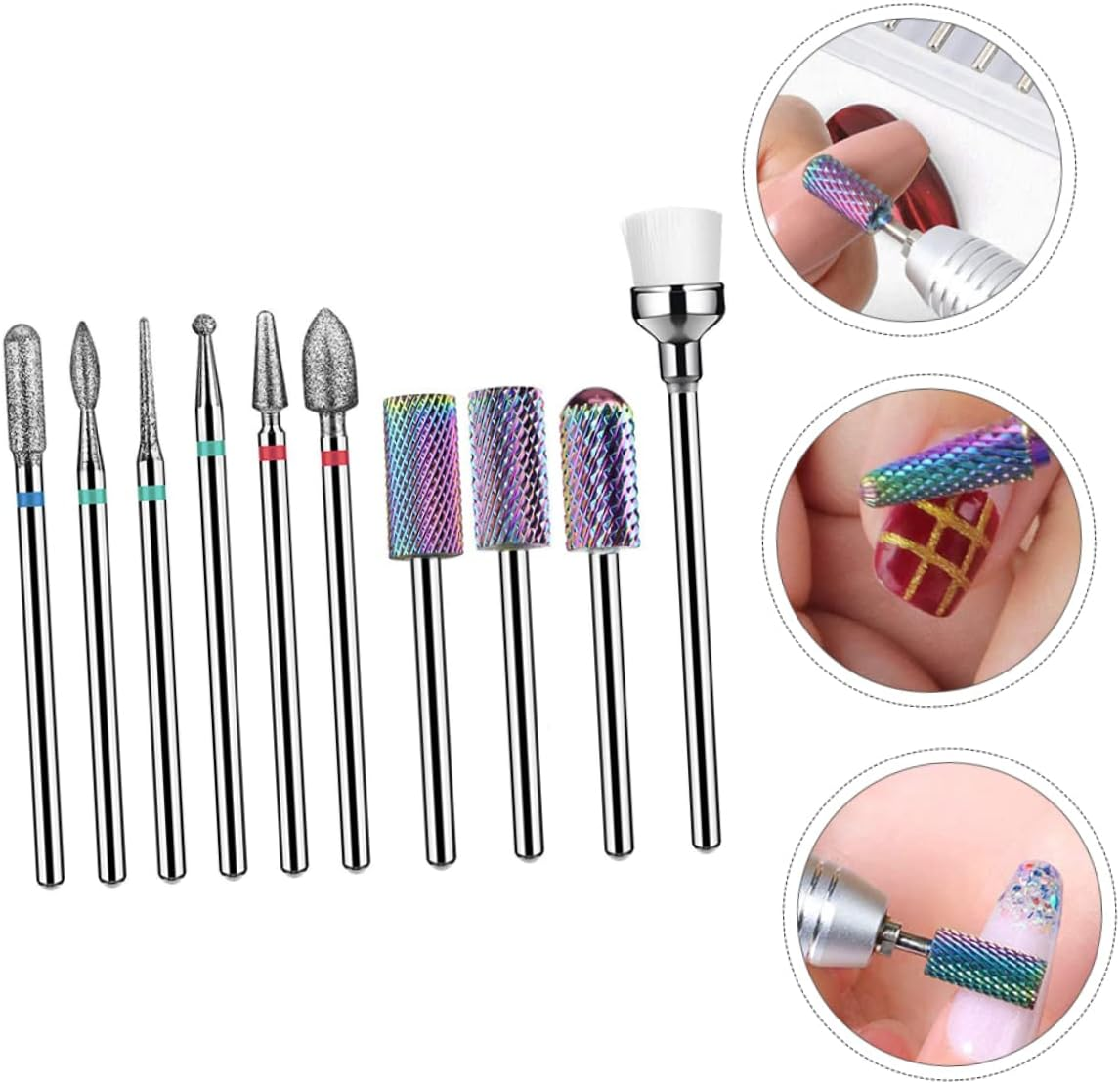 AUTSUPPL 10Pcs Manicure Grinding Heads Nail Polishing Tools High Wear Resistant Nail Beauty Accessories Beginner Friendly image number 4