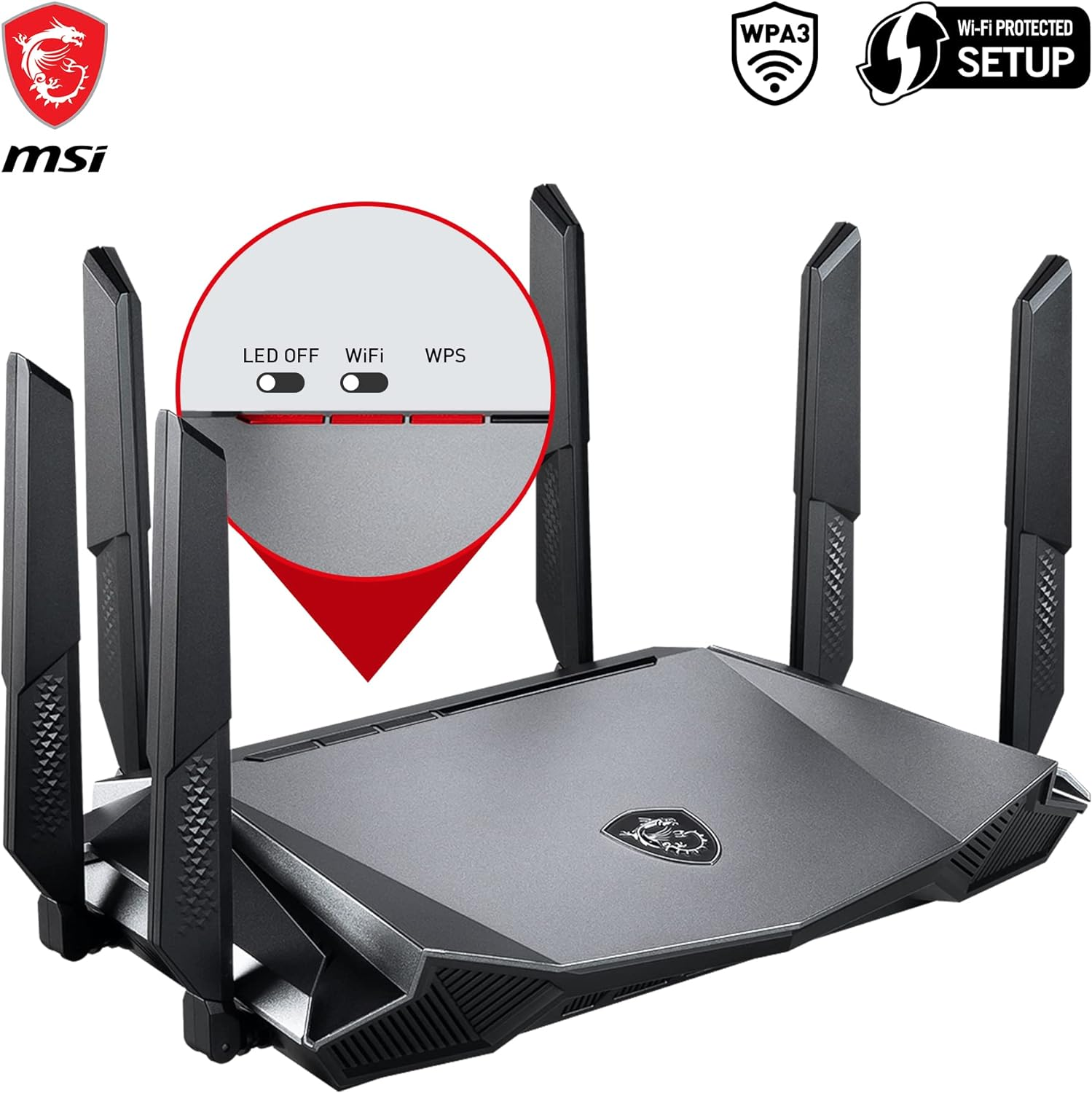 MSI Radix AX6600 Wifi 6 Tri-Band Gaming Router image number 5
