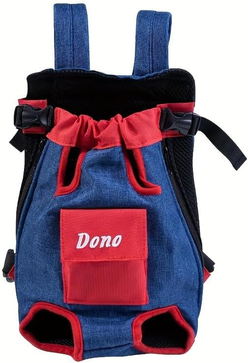 Maagik Dog Backpack, Adjustable Pet Dog Front Harness with Leg Extension, Easy to Wear and Breathable, Pet Backpack, Dog Travel Backpack for Kittens and Puppies, Camping, Hiking(Red and Blue) (S) image number 2