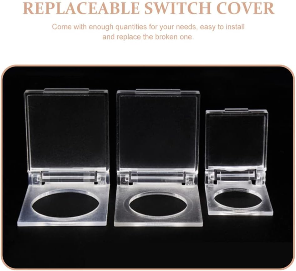 Zerodeko Push Button Guard Plastic Push Power Button Cover: 4Pcs Replaceable Button Covers Wear Resistant Button Protectors Protectors Receptacle Outlet Covers image number 4