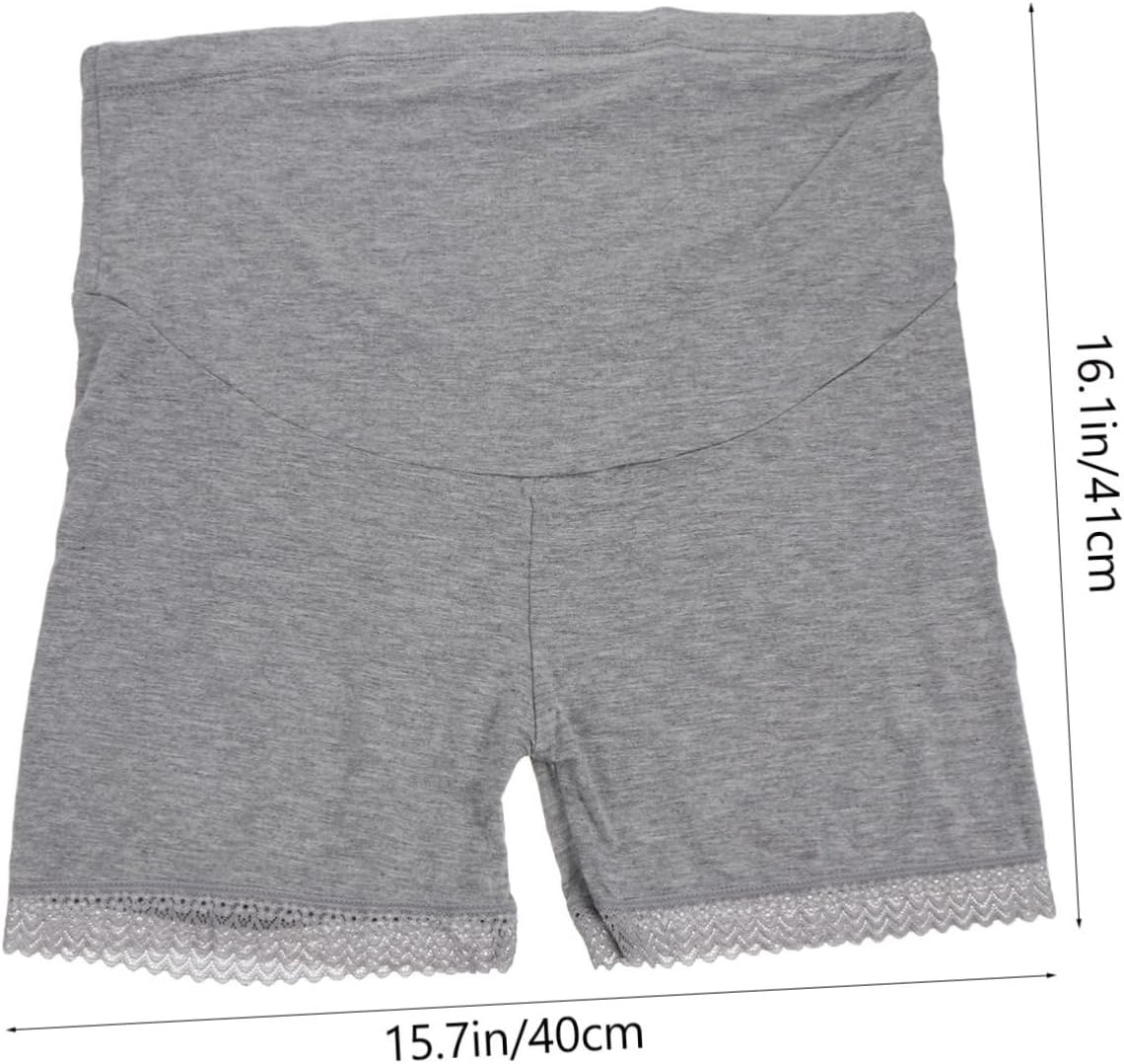 Ipetboom 10 Pcs High Waist Cotton Maternity Panties for Pregnant Women Breathable Safety Briefs with Stretchy Support Comfortable over Belly Underwear for Pregnancy and Postpartum Care Grey image number 4